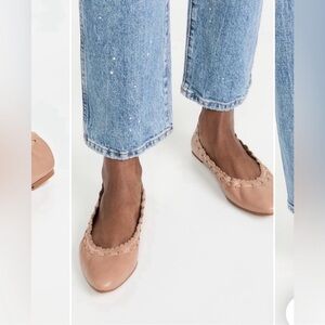 See By Chloe Jane Scalloped Nude Flats